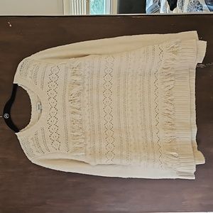 Kensie pullover sweater with fringe